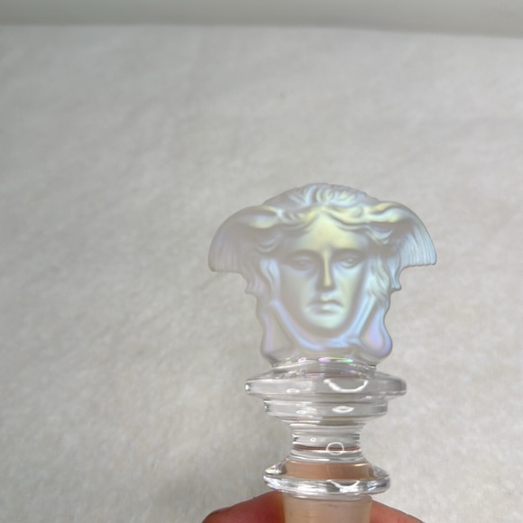 VERSACE OPALESCENT RARE MEDUSA HEAD CRYSTAL BOTTLE STOPPER ROSENTHAL WITH BOX - Picture 4 of 8
